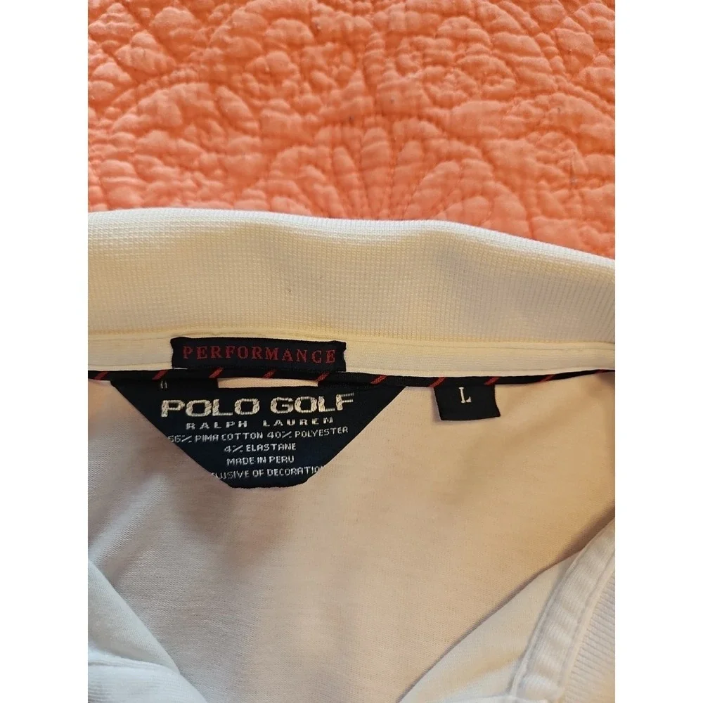Polo Ralph Lauren Golf Polo Shirt Men's Large White Casual